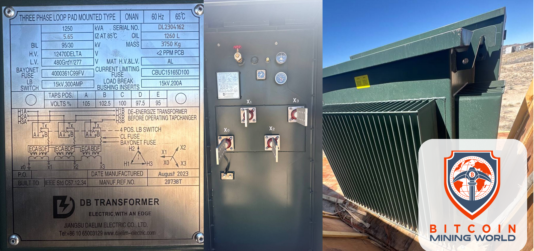 *SALE* NEW IN BOX* 2x Units Daelim 1,250 kVA Three-Phase Transformers [12.47 kV → 480 V] in Utah, USA🇺🇸